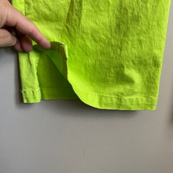 Orly Women's‎ Neon Lime Denim Ankle Crop High Rise Pants Size 14 - Picture 3 of 13